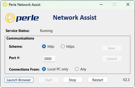 Screenshot für Network-Assist-Dienstmanager
