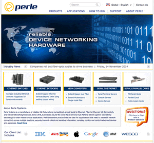 Perle Website Screenshot