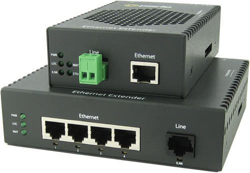 10/100/1000 Ethernet Extender für Industrielle Temperatur