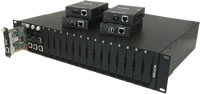 Medienkonverter für Gigabit Ethernet über 2 km lange Multimode-LWL-Verbindungen